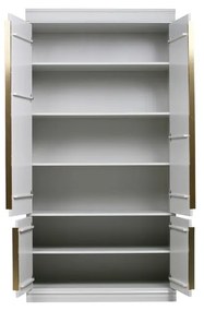 Светлосив гардероб от масивен бор 110x215x44 cm Organize – WOOOD