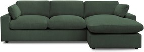 Зелен ъглов диван от рипсено кадифе Belair – Bobochic Paris