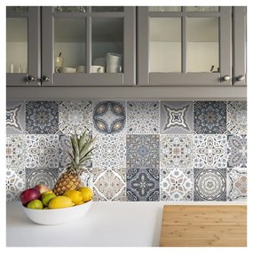 Комплект от 9 декоративни стикера за стена , 10 x 10 cm Orfeo - Ambiance