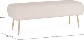 Бяла подплатена пейка Olga – Bizzotto