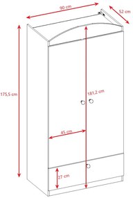 Гардероб Babydreams Cartoon-Leuko-Elephant