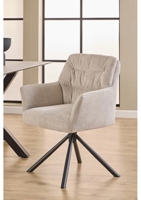 Бежов тапициран трапезен стол с подлакътници Alonso – Actona