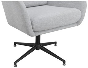 Светлосиво кадифено кресло Vanessa – Støraa