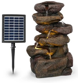 Blumfeldt Savona, соларен фонтан, 2,8 W, полирезин, 5 часа, батерия, LED осветление, камък
