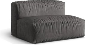 Сив кадифен модул за диван (среден модул) Martina – Micadoni