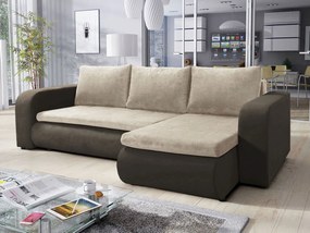 Ъглов диван Brooklyn-Brown - Beige