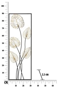 Метална висяща декорация с десен на листа Mauro Ferretti -A-, 31 x 90 cm Luxy - Mauro Ferretti