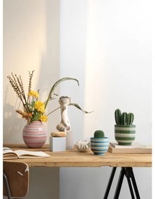 Тъмнозелена и бяла керамична саксия Nuovo, ø 15 cm Omaggio Nuovo - Kähler Design