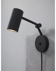 Черна стенна лампа ø 6 cm Montreux – it's about RoMi