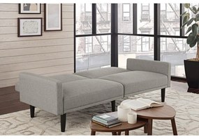 Светлосив разтегателен диван 198 cm - Støraa