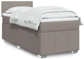 3289255 vidaXL Боксспринг легло с матрак, таупе, 90x200 см, плат