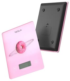 Кухненска везна Tesla KS101P, 5kg, Функция ТАРА, LED дисплей, Розов