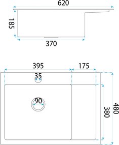 Стоманена мивка Fin BRUSH COPPER