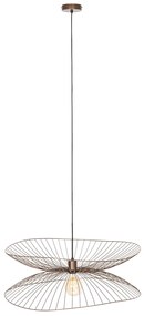 Дизайнерска висяща лампа тъмен бронз с двоен абажур - Pua