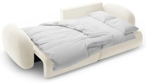 Кремав кадифен сгъваем/с място за съхранение ъглов диван Tonale – Cosmopolitan Design