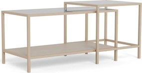 Сиви стоманени масички за кафе в комплект 2 бр. 50x90 cm Seaford – Actona