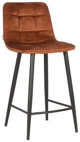 Бар столове от кадифе в тухлен цвят в комплект от 2 броя броя 94 cm Jelt - LABEL51