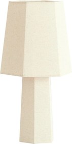 Кремава настолна лампа с текстилен абажур (височина 50 cm) Musabo – Light & Living