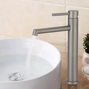 Стоящ смесител за умивалник ICF 1007002G, неръждаема стомана, сив, 28.8x21.2см