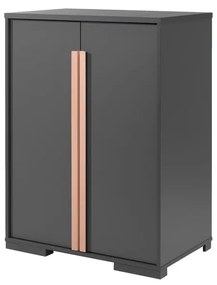 Тъмно сив детски шкаф 98x116 cm London - Vipack