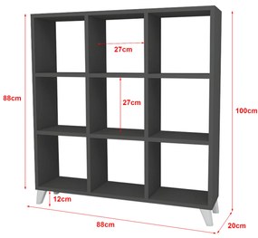 Стоящ рафт Svedala 88x88x20 см антрацит []