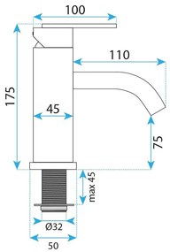 Смесител за баня Rea Ontario Brush Nickel