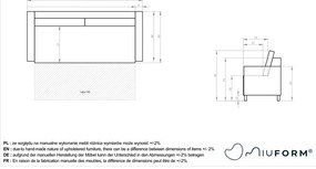 Светлокафяв разтегателен диван 207 cm Simon – Miuform