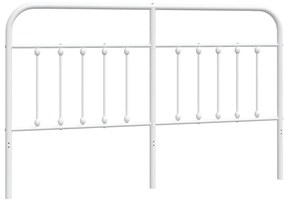 352662 vidaXL Метална табла за глава, бяла, 160 см