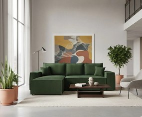 Ъглов диван Malaga mini I-Prasino-Left