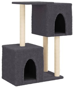 172102 vidaXL Котешко дърво със сизалени стълбове, тъмносиво, 86 см