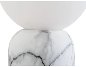 Бяла настолна лампа с мраморна декорация, височина 32 cm Leitmotiv Gala