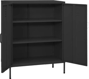 336168 vidaXL Шкаф за съхранение, антрацит, 80х35х101,5 см, стомана