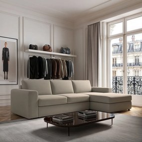 Бежов ъглов диван (десен ъгъл) Baga – Rodier