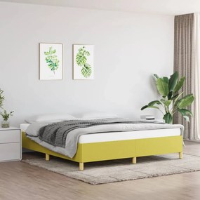 347180 vidaXL Рамка за легло без матрак, зелена, 160x200 см, плат