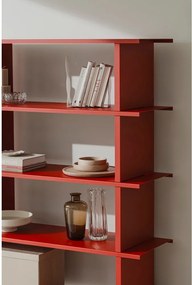 Червена метална библиотека 120x156x37 cm Hes – noo.ma