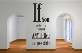 Стикер за стена IF YOU BELIEVE IN YOURSELF 100 x 200 cm