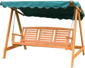 Градинска люлка от масивно дърво в зелен и кафяв цвят Eden – Rojaplast