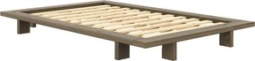 Кафяво единично легло от масивен бор с включена подматрачна рамка 120x200 cm Japan – Karup Design