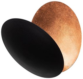 LED стенна лампа в черен и меден цвят ø 25 cm Yosma – Opviq lights