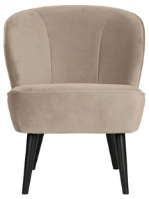 Бежово кресло от кадифе Sara - WOOOD