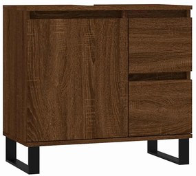 831619 vidaXL Шкаф за баня, кафяв дъб, 65x33x60 см, инженерно дърво