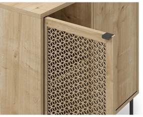 Нисък скрин с дъбов декор в естествен цвят 80x80 cm Inca - Marckeric