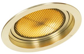 Комплект от 6 модерни вградени спота златисти регулируеми - Coop 111 Honey