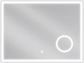 Mexen Kala осветено огледало за баня с козметично огледало 80 x 60 см, LED 6000K, анти-пара - 9820-080-060-611-00
