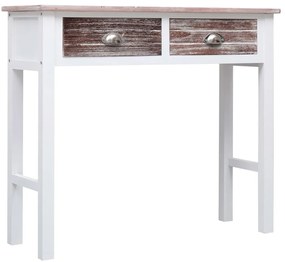 284144 vidaXL Конзолна маса, кафява, 90x30x77 cм, дърво