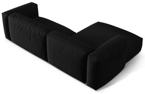 Черен модулен ъглов диван (ляв ъгъл) Martina – Micadoni Home