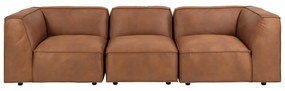 Кафяв диван от изкуствена кожа 282 cm Fairfield Kentucky - Bonami Selection