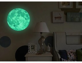 Детски стикер за стена Real Moon, ⌀ 30 cm - Ambiance
