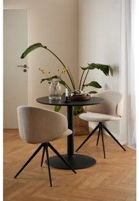 НЭЛЯ Бежово (тъкан Басэл 24)/черни крака - МОДЕРЕН ТАПИЦИРАН ВЪРТЯЩ СЕ СТОЛ ПЛЕТЕНИЦА ЗА ДНЕВНА/ТРАПЕЗАРИЯ/ОФИС