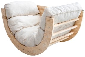 Люлка от масивен бор в естествен цвят 60x100x60 cm Montessori – Little Nice Things